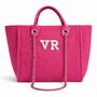 Personalised Pink Large Chain Tote Bag, thumbnail 5 of 9