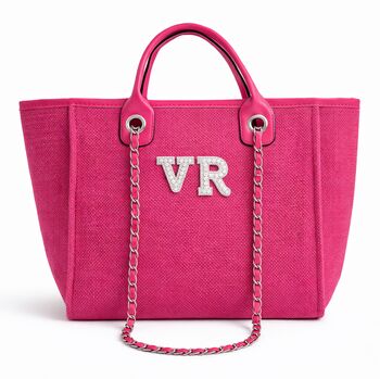 Personalised Pink Large Chain Tote Bag, 5 of 9