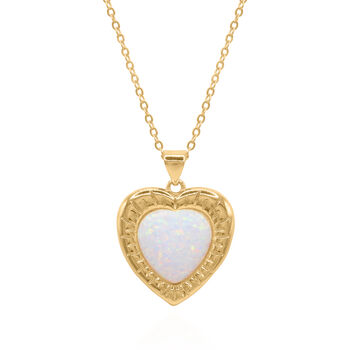 Cora Opal Heart Necklace, 5 of 9