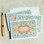 Folk Style Folded Thank You Cards And Envelopes, thumbnail 2 of 8