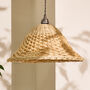 Two Tone Rattan Bell Ceiling Shade, thumbnail 1 of 4