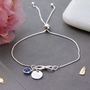 Sterling Silver Infinity Birthstone Sliding Bracelet, thumbnail 1 of 8