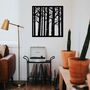 Metal Forest Trees Wall Art Modern Home Decor, thumbnail 1 of 11