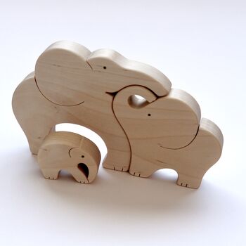Wooden Elephant Family Puzzle, 2 of 2