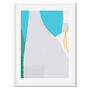 Minimal Teal And Light Blue Framed Poster Print, thumbnail 6 of 9