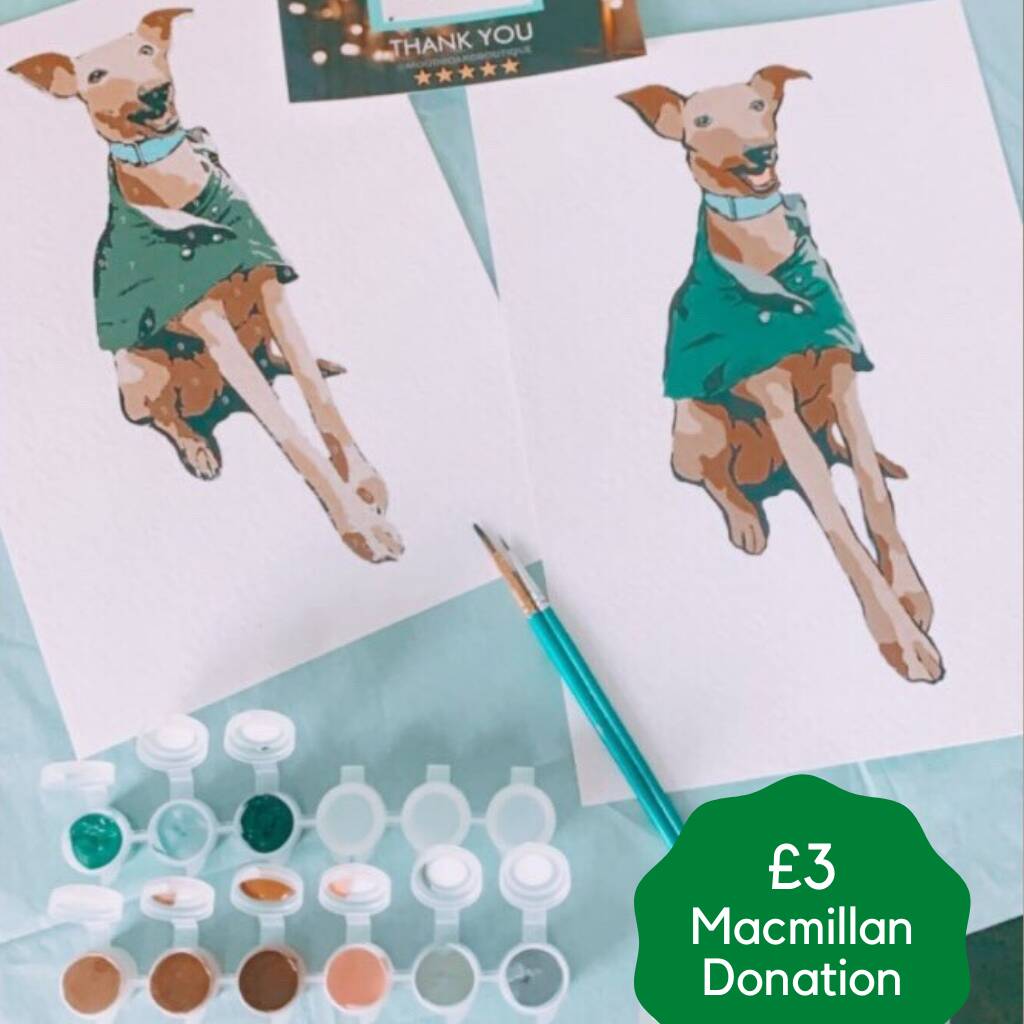 Personalised Pet Painting By Numbers Kit By Mood Board Boutique