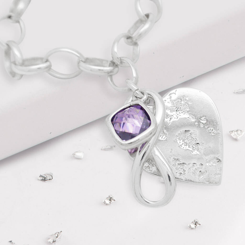 Silver Memorial Ashes Infinity Knot Heart Bracelet By Ashes Memorial Jewellery