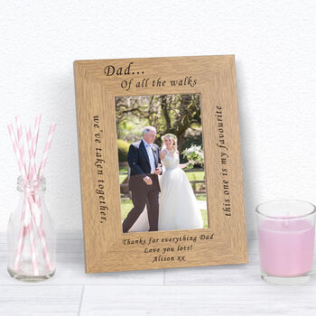 Personalised Dad Of All The Walks We've Taken Frame, 2 of 2