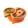Bamboo Duck Plate With Suction Orange, thumbnail 1 of 3