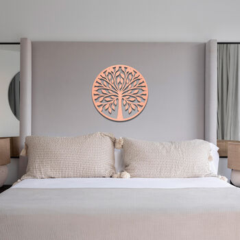 Handmade Wooden Tree Of Life Wall Art For Bedroom Or Living Room, 5 of 9