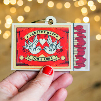 Personalised Matchbox Christmas Tree Decoration, 2 of 7