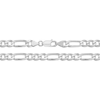 Mens Sterling Silver Heavy Figaro Chain Necklace, 2 of 7