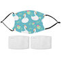 Child Size Swan Design Fabric Face Mask, thumbnail 2 of 2