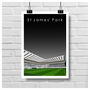 Newcastle United 'St James' Park' Stadium Print Poster, thumbnail 1 of 2