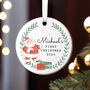 Personalised Baby's First Christmas Ceramic Ornament, thumbnail 1 of 2