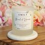 Maid Of Honour Gift Personalised Scented Soy Candle, thumbnail 1 of 5