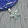 Aqua Chalcedony, Emerald Pendant Necklace, thumbnail 3 of 6