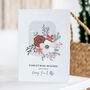 Personalised Floral Wreath Christmas Card Pack, thumbnail 1 of 4