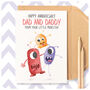 Funny Lgbt Dad And Daddy Happy Anniversary Card, thumbnail 1 of 6