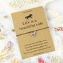 Life Is A Ride Motivational Horse Wish Bracelet, thumbnail 1 of 4