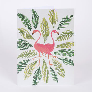 Pink Flamingos Greetings Card By Evermade | notonthehighstreet.com