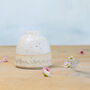 Handmade Stone Flower Ceramic Small Vase, thumbnail 4 of 5