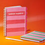 Personalised Jumbo Striped Scallop Wooden Notebook, thumbnail 1 of 5