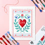 Love Story Cross Stitch Kit By Wool And The Gang, thumbnail 2 of 3