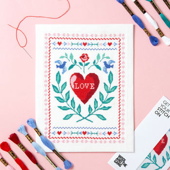 Love Story Cross Stitch Kit By Wool And The Gang, 2 of 3