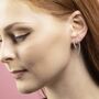 Silver Overlapping Bar Stud Earrings, thumbnail 1 of 7
