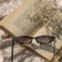 Grey Tortoise Shell Thick Diamond Frame Sunglasses, thumbnail 2 of 12
