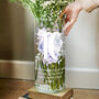 40th Birthday Milestone Watercolour Flowers Glass Vase, thumbnail 1 of 5