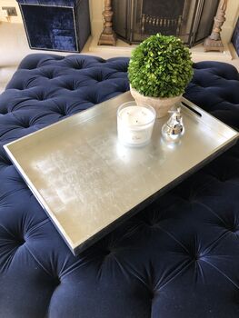 Extra Large Lacquered Serving/Footstool Trays, 7 of 12