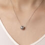 December Birthstone Necklace Silver Birthday Pendant, thumbnail 2 of 5