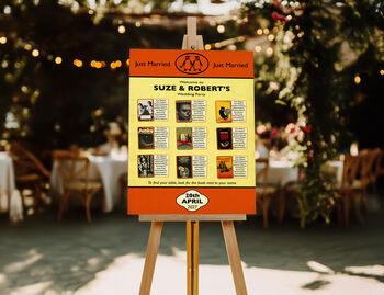 Penguin Books Themed Wedding Seating Plan, 2 of 2