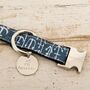 The Salcombe Blue Nautical Dog Collar Bow Tie And Lead Set, thumbnail 2 of 7