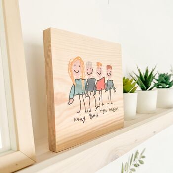Personalised Children's Drawing Wooden Plaque, 2 of 3