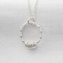 Sterling Silver 40th Birthday Circle Necklace, thumbnail 2 of 10