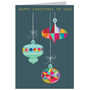 Christmas Baubles Greetings Card, thumbnail 2 of 5