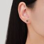 3mm Black Opal Screw Back Earrings In Sterling Silver, thumbnail 5 of 11