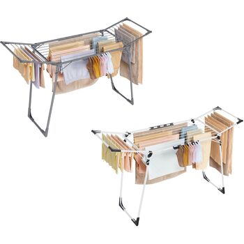 Winged Clothes Drying Rack With Sock Clip Arms, 7 of 7