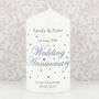 Personalised Anniversary Pillar Candle, thumbnail 1 of 3