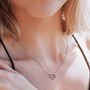 Emily And Ophelia Diamond Double Heart Necklace, thumbnail 3 of 4