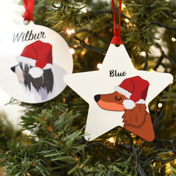 Personalised Dog Christmas Decoration Santa Hat, 10 of 12