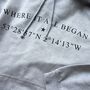 Personalised “Coordinates Hoodie – Where It All Began”, thumbnail 4 of 12