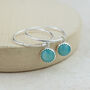 Sterling Silver Large Gemstone Hoop Earrings, thumbnail 4 of 12