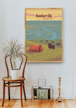 Aulavik National Park Canada Travel Poster Art Print, 5 of 8