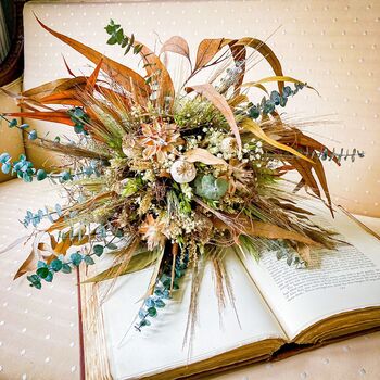 Dried Flower Bouquet With Preserved Eucalyptus, 3 of 5