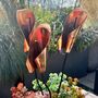 Set Of Three Copper Lily Garden Planter Stakes, thumbnail 7 of 10