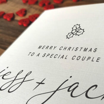 Personalised Christmas Card For Couple, 4 of 4